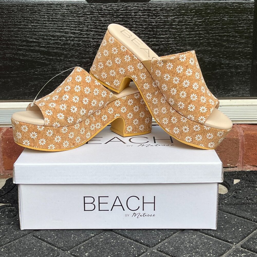 Daisy Cork Platform Heel Size 8